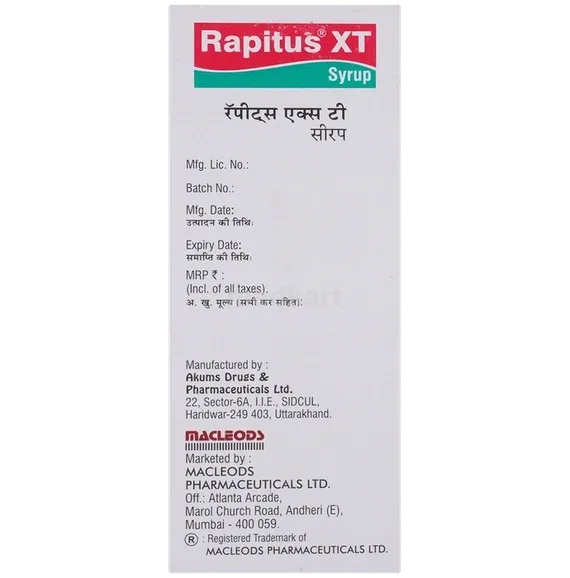 rapitus xt syrup 100 ml
